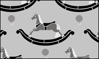 Rocking Horse Repeat stencil - Childrens