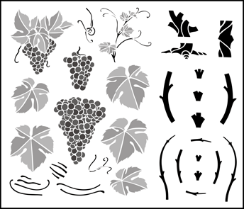 Vine stencil - Chinese Style