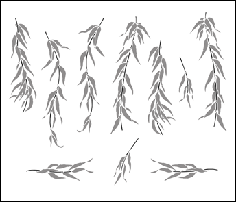 Willow Sheet stencil - Chinese Style