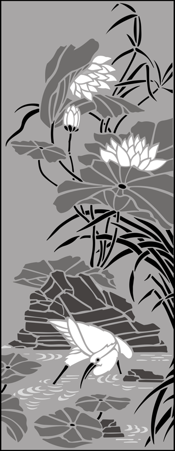Panel No 1 stencil - Chinese Style