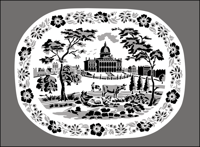 Plate No 1 stencil - Chinese Style
