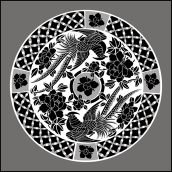 Chinese Style | IN29 | Pheasant Plate stencil Pheasant Plate stencil - Chinese Style