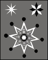 Stars No 3 stencil - Chinese Style