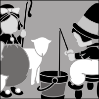 Nursery Tales No 1  stencil section.
