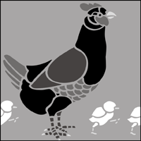 The Chicken Run  stencil