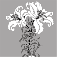 The Lily stencil - price £49.25 Lily stencil