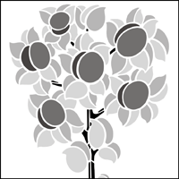 Plum Tree  stencil