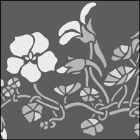 Nasturtium Border stencil