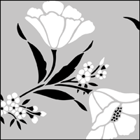 The Summer Flowers stencil - price £36.75 Summer Flowers stencil