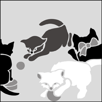 Kittens stencil