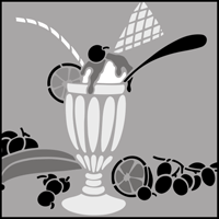 236 - Fruit sundae stencil 236 - Fruit sundae stencil