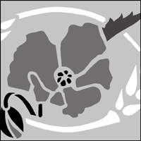 The Harvest Poppies stencil - price £18.75 Harvest Poppies stencil