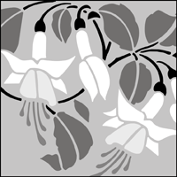 Fuchsia Border  stencil