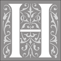308H - Renaissance initials - h stencil 308H - Renaissance initials - h stencil