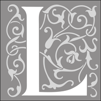 308L - Renaissance initials - l stencil 308L - Renaissance initials - l stencil