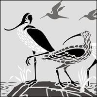 The Waders stencil - price £36.75 Waders stencil