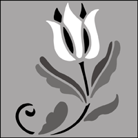 Flower Motif stencil
