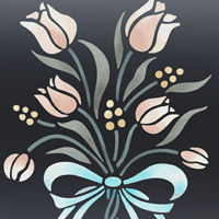 Flower Motif No 3 stencil