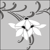 68 - Snowdrop stencil