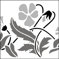The Pansies stencil - price £20.95 Pansies stencil
