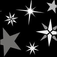 Assorted Stars stencil