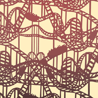 Roller Coaster stencil