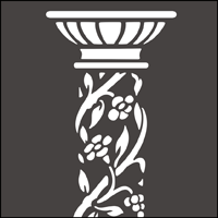 Floral Pillar stencil