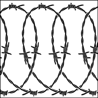Barbed Wire stencil