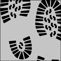Boot Prints stencil