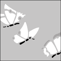 Butterflies stencil
