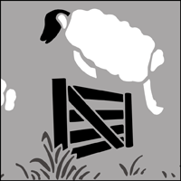 BB80 - Sheep stencil BB80 - Sheep stencil