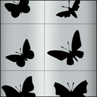 Assorted Butterflies stencil