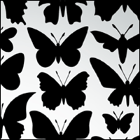 Large Butterfly Repeat stencil