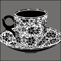 BW11 - Cup no 4 stencil BW11 - Cup no 4 stencil