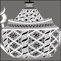 BW12 - Teapot no 2 stencil BW12 - Teapot no 2 stencil