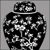 BW15 - Ginger jar stencil BW15 - Ginger jar stencil