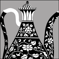 BW7 - Turkish pot no 1 stencil BW7 - Turkish pot no 1 stencil