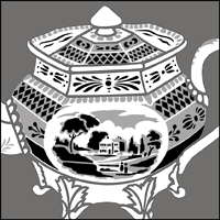 BW9 - Teapot no 1 stencil BW9 - Teapot no 1 stencil