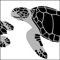 Turtles stencil