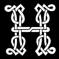 Celtic Initials - H stencil section.