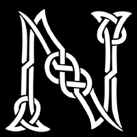 Celtic Initials - N stencil section.