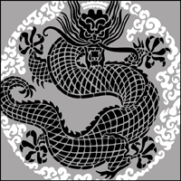 Dragon Centrepiece stencil