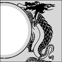 Dragon Cartouche stencil