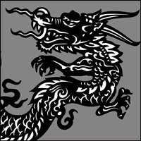 Dragon (Silhouette) stencil