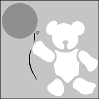 CS112 - Nursery ted solo stencil CS112 - Nursery ted solo stencil