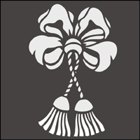 CS117 - Bow & Tassels solo stencil CS117 - Bow & Tassels solo stencil