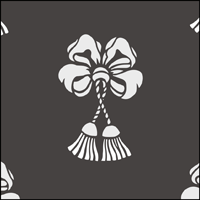 This image just shows a section of the design. Click to see the full stencil design. Bow & Tassels Repeat stencil section.