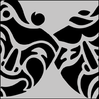 Theatrical Masks Solo stencil section.
