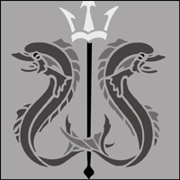 The Dolphins Solo stencil - price £18.75 Dolphins Solo stencil