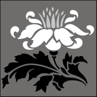 CS35 - Tapestry flower solo stencil CS35 - Tapestry flower solo stencil
